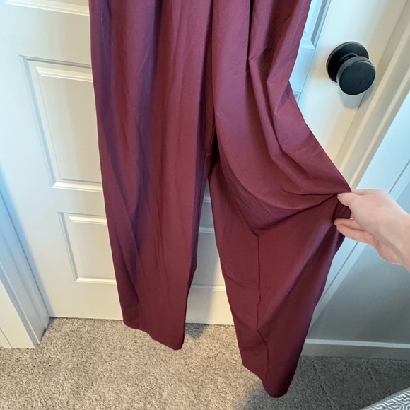 Brand new! Burgundy jumpsuit in size small tall from Halara. - Picture 2 of 5